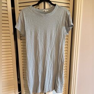 Z Supply Light Blue Short Sleeve Crewneck Tee Dress